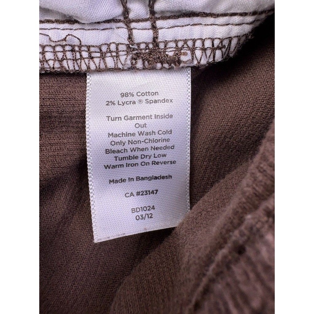 Talbots Petites Heritage Brown Corduroy Straight Leg Pants 12P Fall Preppy - Picture 16 of 16